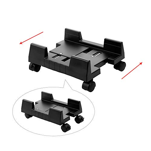Docooler Supporto per Torre per PC Desktop Mobile Regolabile con Ruote da Pavimento con Ruote Regolabili
