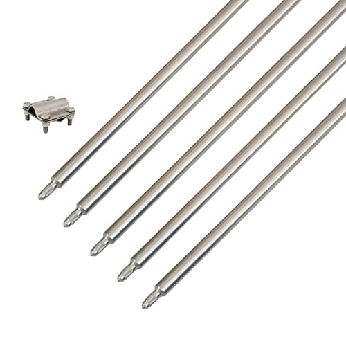 Tiefenerder Staberder Erdung Erder Erdung Blitzableiter Ø 20mm Edelstahl optional SDS-Max (5m Set + Klemme)