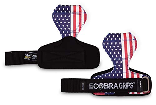 Image of Cobra Grips Weight Lifting Gloves with Adjustable Neoprene Padded Wrist Wraps - Heavy Duty Alternative to Power Lifting Hooks for Deadlifts