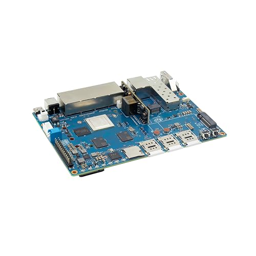 Image of Banana Pi BPI-R4 WiFi 7 Wireless Dual-Band WiFi Router Board OpenWRT, with MediaTek MT7988A (Filogic 880) SoC, Support 2X 10GbE SFP and 4X GbE Gigabit Ethernet for NAS Smart Home Gateway (POE SET2)