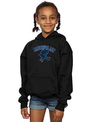 Harry Potter Girls Ravenclaw Sport Emblem Hoodie 9-11 Years Black