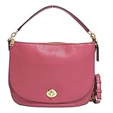 COACH Turnlock Medium Hobo, Light Gold/Rouge