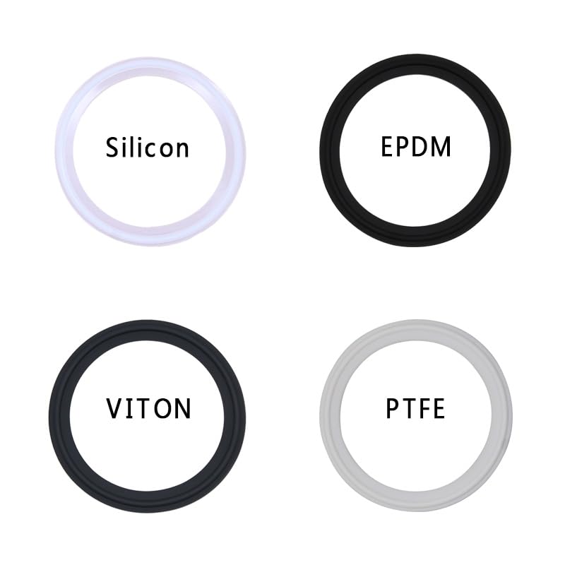 PTFE Flat Washers, PTFE Tri Clamp Gasket Sanitary Clamp Seal Washers 10 Pcs 0.2mm Thickness Multiple Sizes(159mm*183mm)