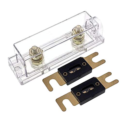 ETOPARS 150A Portafusibles ANL 150Amp Fusible ANL Coche Potencia Audio automotriz la Seguridad Proteger Plateado Oro Proteccion para Calibre 0 2 4 Cover