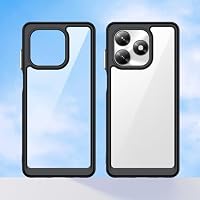 Fhyeugfy Case für Honor X5c Plus hülle mit Schutzfolie für Panzerglas Displayschutzfolie, Flexibles Silikon + Transparentes PC Schutzhülle Handyhülle[Anti-Fingerabdruck] [Absturzsicherung] – Ansicht 5