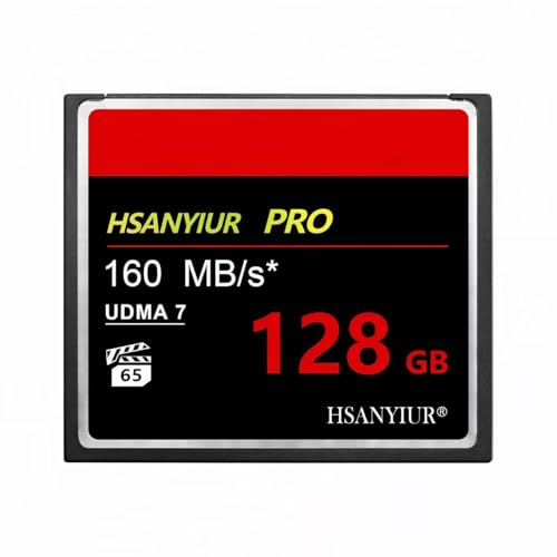 HSANYIUR 128GB UDMA Speed Up to 160MB/s,Original CF Card Camera Memory Card