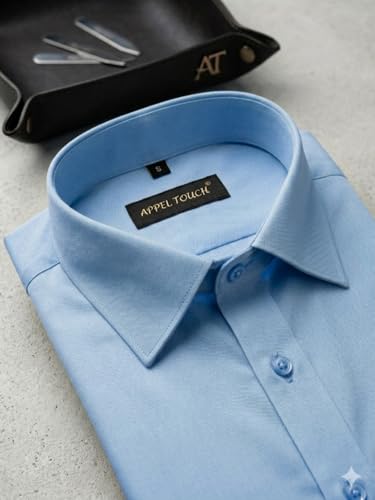 Image of Appel Touch Men's Cotton Blend Formal Shirt Half Sleeves
