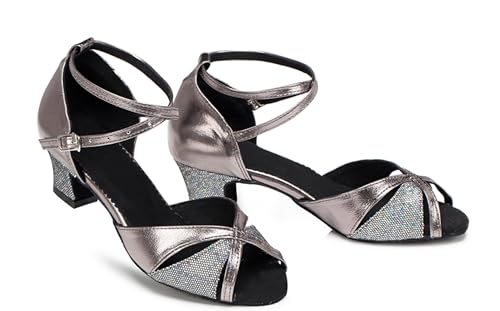 Girls Womens Latin Salsa Dance Shoes Glitter Comfortable Wedding Evening Sandals3