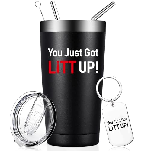 Fufandi You Just Got Litt Up Tumbler - Suits TV Show Merchandise - Trending Cup for TV Show Fans - Christmas White Elephant Gifts for Friends
