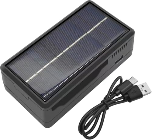 Image of Ahuja International Solar Universal Dual Battery Charger Case Box,Battery Charger Multi Munctional Type C Intelligent Lithium Battery Holder for 26650,21700,18650,18500,16340,14500 Battery Boxs