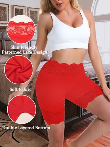 Image of Hibluco Slip Shorts For Under Dresses Anti Chafing Boyshort Women Underwear