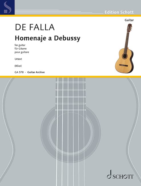 Homenaje a Debussy - for Guitar - Manuel de Falla - Edition Schott - Sheet Music - (GA 578)