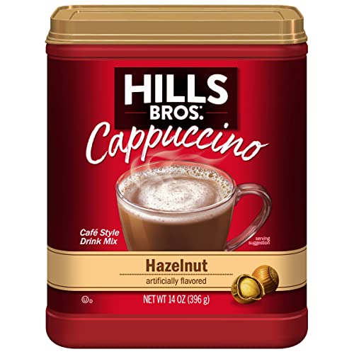 Hills Bros Instant Cappuccino Mix, Hazelnut Cappuccino Mix – Frothy,