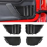 Dexepe 4-Pcs Front & Rear Door Side Insert Storage Box Compatible with Jeep Wrangler JK JKU 4 Door 2011-2018 Interior Storage Expansion Accessories