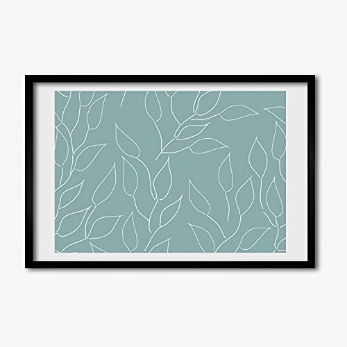 Tableau Moderne Feuilles 60x40 cm Tulup avec Cadre MDF Finition Peinture Époxy Haute Définition