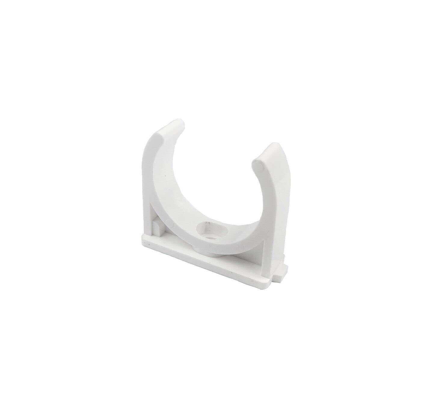 PVC White Metric Plumbing Fittings Pipe Tubing for Aquarium Fish Tank Pond Solvent Weld Plumbing (Pipe Clip, 40mm)