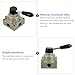 minkissy 3 Position 4 Way Hand Lever Valve Aluminum Alloy Pneumatic Air Control Valve Manual Control Suitable for Industrial Fluid and Gas Flow