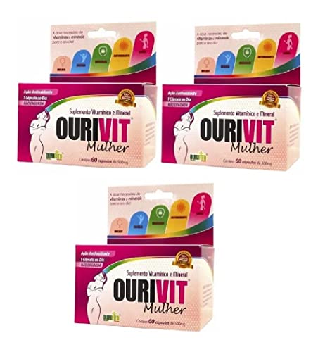 Ourivit Mulher kit Com 3x180 Multi Suplemento Alimentar Rosa