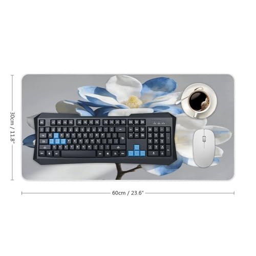 Blue White Kapok Desk Pad Impermeable 30x60cm miniatura 2