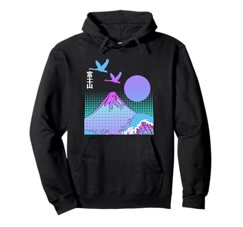 Fuji-San Esthétique Vaporwave Montagne Nature Japon Fujiyama Honshu Sweat à Capuche
