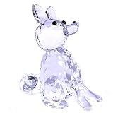 Clear Crystal Fox Animal Figurines Paperweight Art Collection Cut Glass Table Ornament Sculpture Hom