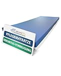 AM Qualitätsmatratzen Dekubitus Prophylaxe Matratze für Pflegebett 90x200 - Made in Germany - wasserdichte Pflegebettmatratze für die Heimpflege 90x200 cm - Matratze mit festen Sitzkanten