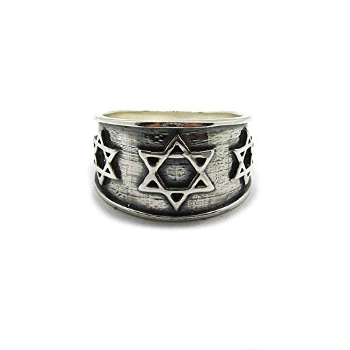 Bague en argent massif 925 Étoile de David le cadeau idéal signé Empress R001952