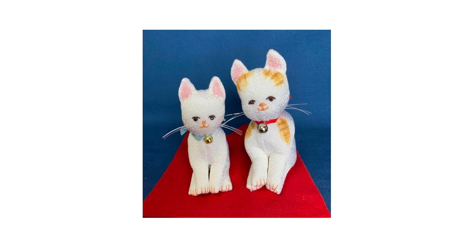㉓ 【ねこの創作人形】まねき猫　ちりめん細工　縮緬細工　招き猫 ねこの創作人形】ちりめん細工 縮緬細工 招き猫 まねき猫 和風猫