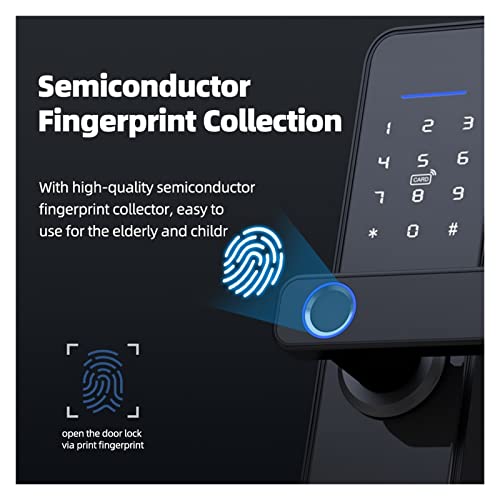 Serrure connectée Zigbee 5050 240mm avec carte IC et commande vocale Alexa - 6