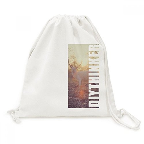 Toile drawstring backpack sciences forestières sheep nature voyage sacs