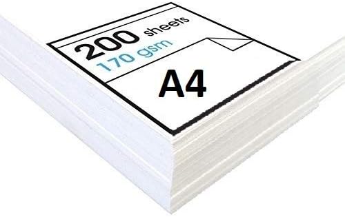 Protecatfile - Acid Free Cartridge Paper for Drawing - Loose Sheets Ideal for Dry Applications - 170gsm - Pack of 200 Sheets of A4 Paper (A4)