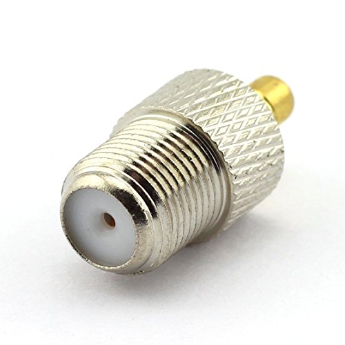 DGZZI 2-Pack RF Coaxial Adapter F to SMB Coax Jack Connector F Female to SMB Male