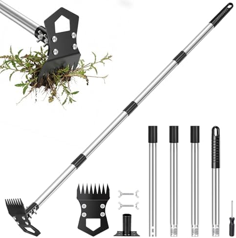 Unkrautentferner Länge 150cm - 2-in-1 Unkrautjäter mit Langem Sti...