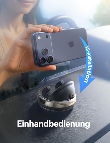 JOYROOM Handyhalterung Auto Armaturenbrett [Gel & Saugnapf] Universelle Handy Halterung Auto kompatibel mit dicken Hüllen bis zu 19 mm… – Ansicht 9