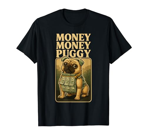 Money Money Puggy - Funny Dog Pug Brainrot �Q�[�~���O�X�����O�~�[�� T�V���c