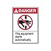 Accuform MRQM109XT, 10" x 7" Safety Sign"This Equipment Starts .", Pack of 12 pcs