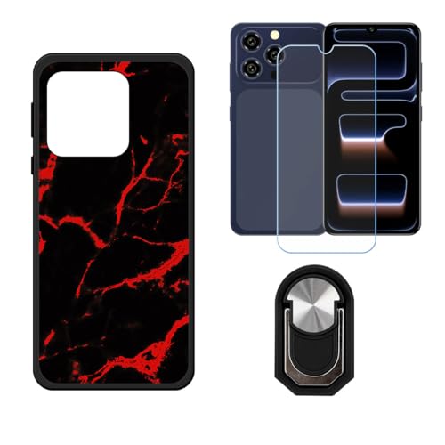 BMPNLSZ �K�p Oukitel C17 2026�p+HD�����K���X�ɓK�����ėpTPU�P�[�X�A�V���J�Q���P�[�X�o���p�[�ی�o�b�N�P�[�X-�ɓK����9�d�x�X�N���C�u�h�~�X�N���[���v���e�N�^(6,52") + ���O���\�Ŕėp�I��360�x��]�\�ȃX�e���g