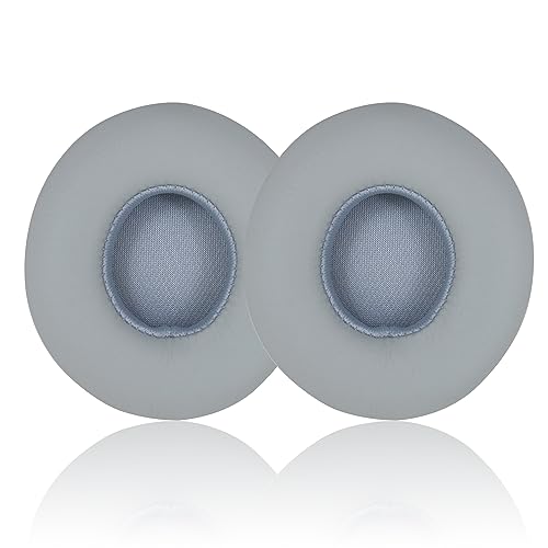 Replacement Ear Pads for Beats Solo 2 & Solo 3 Wireless On-Ear Headphones, Replacement EarPads Cushions Headphones Covers with Memory Noise Isolation Foam Softer Leather-Grey