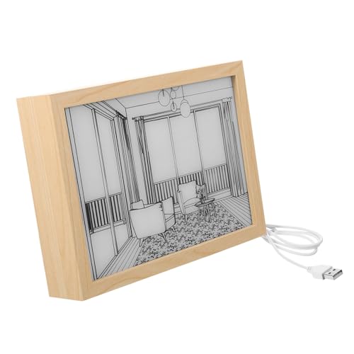 DIYEAH Luminous Photo Frame Für Schreibtisch Minimalistischer Bilderrahmen...