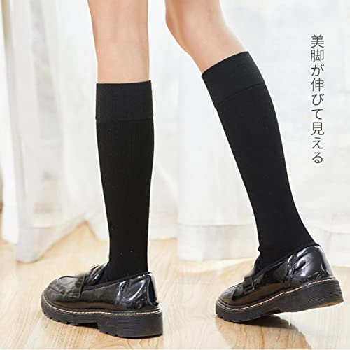 Non Slip Socks Boys Kids Child Knitted Soccer Socks Knee High Tube Socks Toddler Girls Uniforms Socks (Black, 0-3 Years)4