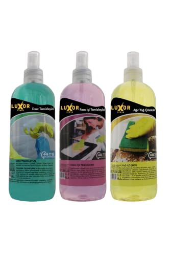 Temizlik Seti, 3'lü, Ağır Yağ Çözücü, Fırın İçi Temizleyici, Derz Temizleyici, 400 ml Lkay-3400