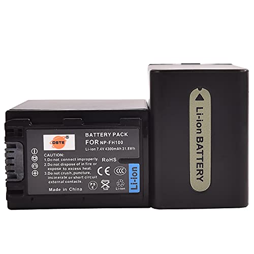 Batería NP-FH100 con alta capacidad DSTE pack de 2 para grabación continua en Sony DCR-DVD106