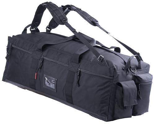 XMILPAX Large Military Duffle Bag Tactical Gear Load Out Bag Deployment Cargo Bag Travel Sports Equipment Duffel Luggage Bag with Backpack Straps 90L