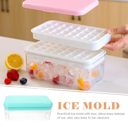Molde para cubitos de hielo de silicona azul cielo 32 cavidades miniatura 3