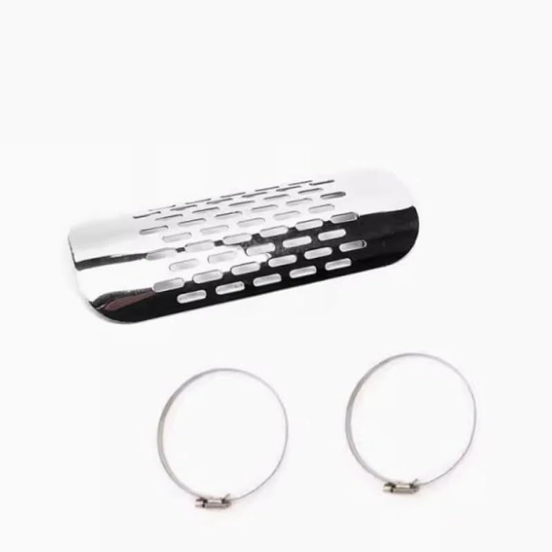 Protector de escape para moto que evita quemaduras e incluye abrazaderas de 7 a 10 cm