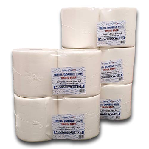 IMBALLAGGI 2000-10 Rotoloni Carta Asciugatutto Industriale - 800 Strappi - Ideale per Uso Alimentare e Compatibile con Dispenser - 5 Confezioni da 2 Rotoli