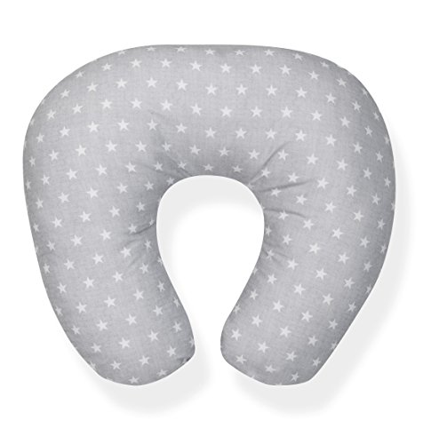 Cojín de Lactancia Desenfundable Estrellas Gris-INTERBABY