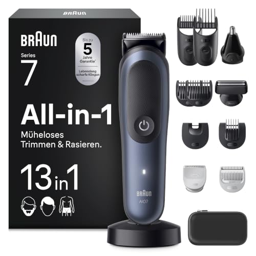 Braun Multigroom All-in-One Series 7, 13-in-1 Trimmer-Set 7, AIO7565, Blau – Ansicht 1
