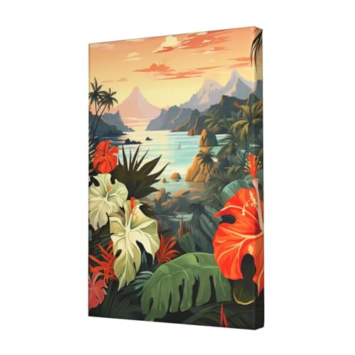 Toile d'été hawaïenne de qualité supérieure LPSRTWE 30x45cm