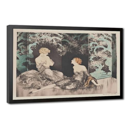Impression sur toile Intimacy de Louis Icart décoration murale bureau
